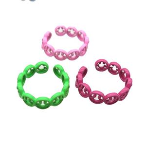 copper rings with lacquered, mixed, approx 6mm, 18mm dia [FN22674]
