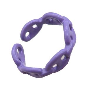 copper rings with purple lacquered, pignose, approx 6mm, 18mm dia [FN22680]