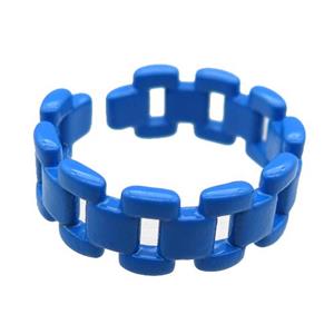 copper rings with blue lacquered, approx 7mm, 18mm dia [FN22688]