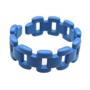copper rings with blue lacquered, approx 7mm, 18mm dia [FN22689]