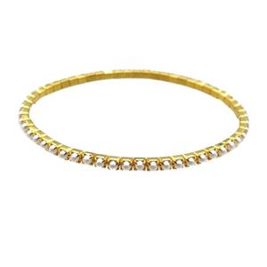 copper bangle, adjustable, gold plated, approx 55-60mm dia [FN22701]