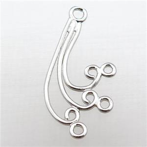 copper pendant, platinum plated, approx 16-30mm [FN22714]