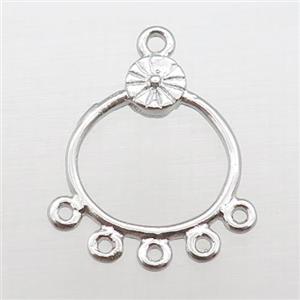 copper pendant, platinum plated, approx 18-22mm [FN22716]