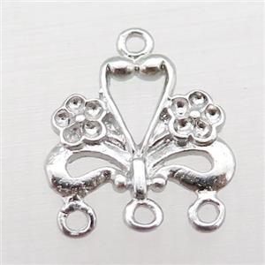 copper pendant, platinum plated, approx 13-16mm [FN22717]