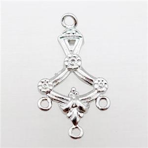 copper pendant, platinum plated, approx 14-28mm [FN22718]