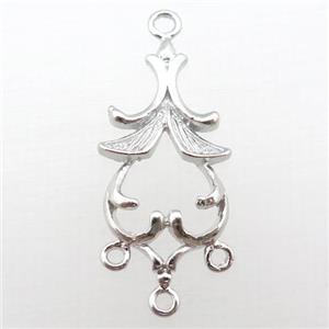 copper pendant, platinum plated, approx 14-33mm [FN22721]