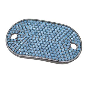copper connector pave zircon, gold plated, approx 18-30mm [FN22730]