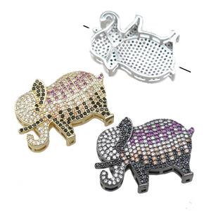 copper elephant beads pave zircon, mixed, approx 20-28mm [FN22871]