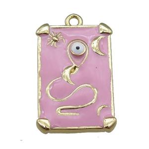 copper pendant pave zircon, approx 13-20mm [FN23035]