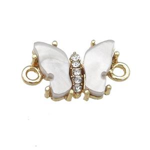 gray Resin Butterfly Connector, gold plated, approx 11-15mm [FN23349]