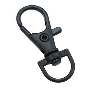 Alloy Lobster Clasp with black Lacquered Fired, approx 13-35mm [FN24192]