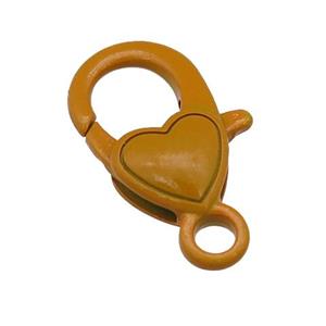 Alloy Lobster Clasp with brown Lacquered Fired, approx 10-21mm [FN24196]