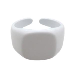 copper Ring with white fire Lacquered, approx 12mm, 18mm dia [FN24826]