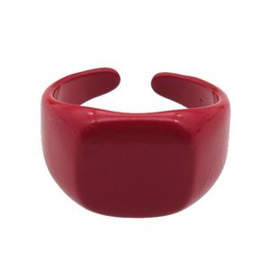 copper Ring with red fire Lacquered, approx 12mm, 18mm dia [FN24827]