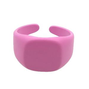 copper Ring with pink fire Lacquered, approx 12mm, 18mm dia [FN24829]