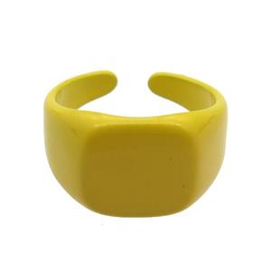 copper Ring with yellow fire Lacquered, approx 12mm, 18mm dia [FN24832]