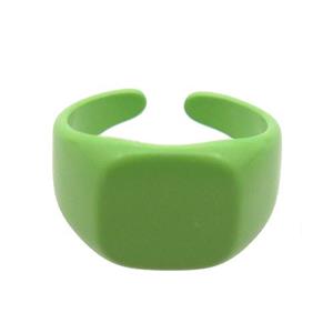 copper Ring with green fire Lacquered, approx 12mm, 18mm dia [FN24833]