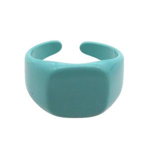 copper Ring with teal fire Lacquered, approx 12mm, 18mm dia [FN24834]