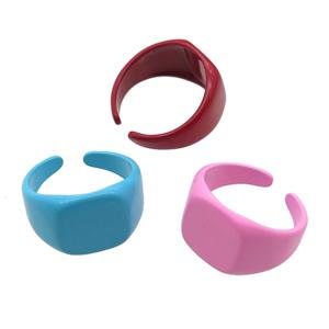 copper Ring with fire Lacquered, mixed color, approx 12mm, 18mm dia [FN24837]