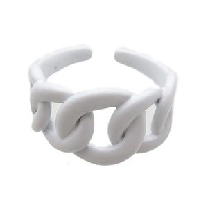 copper Ring with white fire Lacquered, approx 12mm, 18mm dia [FN24838]