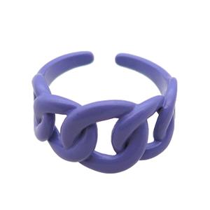 copper Ring with lavender fire Lacquered, approx 12mm, 18mm dia [FN24839]