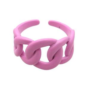 copper Ring with pink fire Lacquered, approx 12mm, 18mm dia [FN24841]