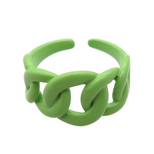 copper Ring with green fire Lacquered, approx 12mm, 18mm dia [FN24843]