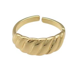 copper Ring, gold plated, approx 7mm, 17mm dia [FN25143]
