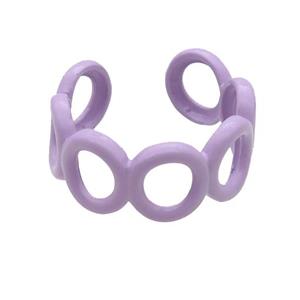 copper Ring with lavender fire lacquered, approx 9mm, 17mm dia [FN25156]
