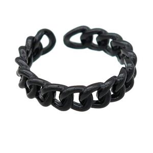 copper Ring with black fire lacquered, approx 5mm, 18mm dia [FN25165]