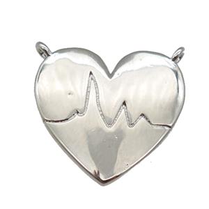 copper cartoon Kid pendant, platinum plated, approx 17.5mm [FN25691]