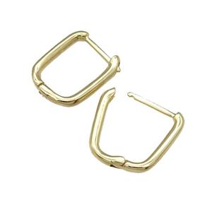 copper Latchback Earring, gold plated, approx 12-16mm [FN25894]