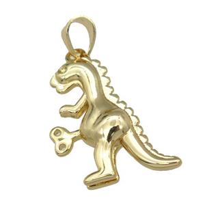 copper dragon pendant, gold plated, approx 15-20mm [FN26368]