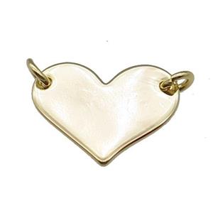 copper Heart pendant, gold plated, approx 15-20mm [FN26657]
