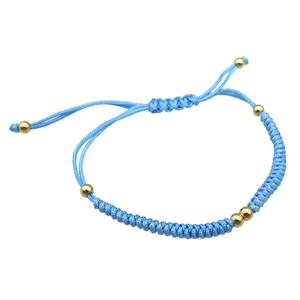 blue nylon braclet, adjustable, approx 20-24cm length [FN26878]