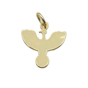 copper hawk charm pendant, gold plated, approx 11-13mm [FN27024]