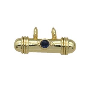 copper stick pendant, gold plated, approx 9-19mm [FN27058]