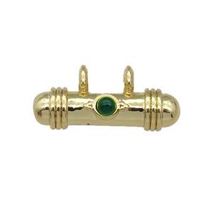 copper stick pendant, gold plated, approx 9-19mm [FN27059]