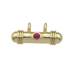 copper stick pendant, gold plated, approx 9-19mm [FN27060]