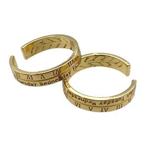 copper Ring, gold plated, approx 18mm dia [FN27148]