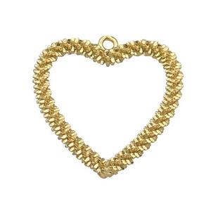 copper Heart pendant, gold plated, approx 25mm [FN27226]