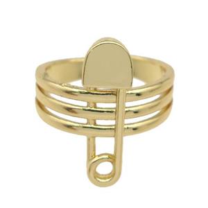 copper Ring, gold plated, approx 20mm, 18mm dia [FN27232]