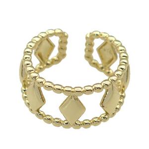 copper Ring, gold plated, approx 9mm, 18mm dia [FN27238]