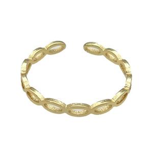 copper Ring, gold plated, approx 18mm dia [FN27241]