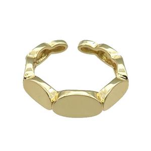 copper Ring, gold plated, approx 6mm, 18mm dia [FN27242]
