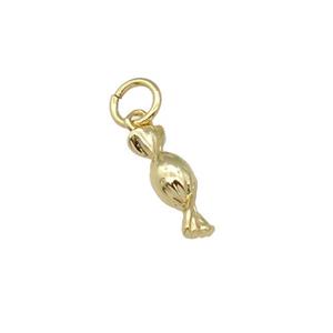copper sweet pendant, gold plated, approx 4-12mm [FN27501]
