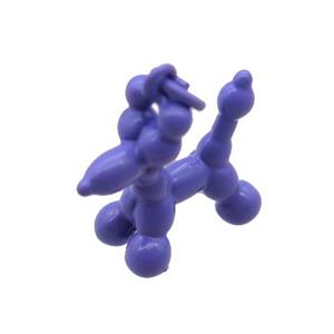 copper Dog pendant with purple fire Lacquered, approx 16-17mm [FN27655]