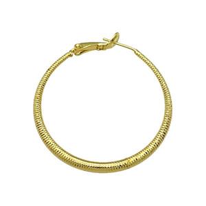 copper Hoop Earring, gold plated, approx 20mm dia [FN28055-20MM]