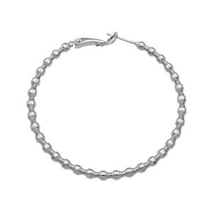 copper Hoop Earring, platinum plated, approx 50mm dia [FN28056]