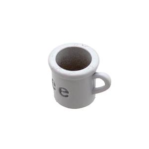 copper CoffeeCup pendant with gray fire lacquered, approx 8-9mm [FN28509]